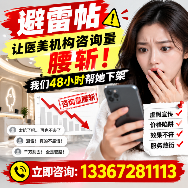 汕头小红书负面笔记合规删帖:一篇避雷帖让医美机构咨询量腰斩,我们48小时帮她下架